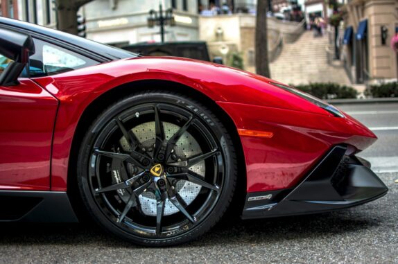 Red Lamborghini Aventador